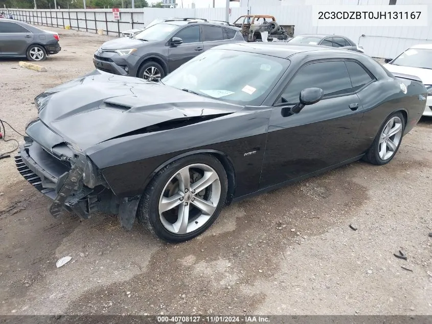 2018 Dodge Challenger R/T VIN: 2C3CDZBT0JH131167 Lot: 40708127