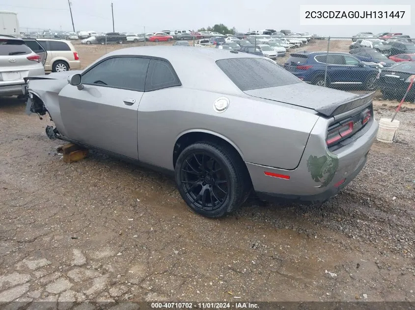 2018 Dodge Challenger Sxt VIN: 2C3CDZAG0JH131447 Lot: 40710702