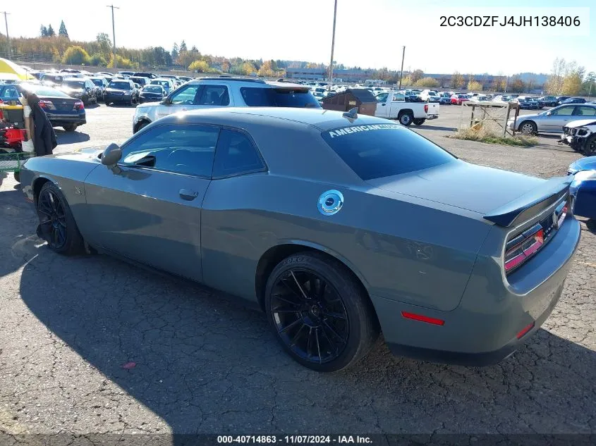 2018 Dodge Challenger R/T Scat Pack VIN: 2C3CDZFJ4JH138406 Lot: 40714863