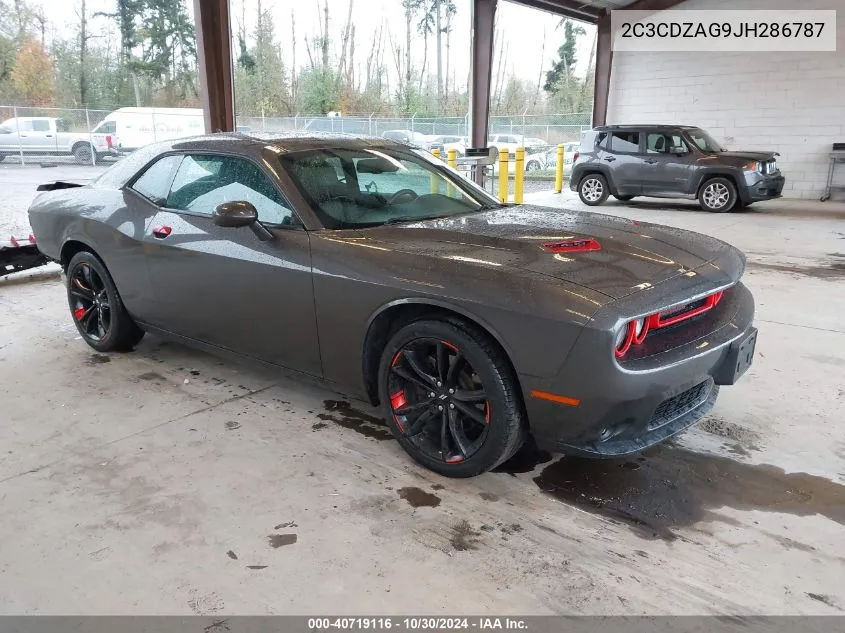 2018 Dodge Challenger Sxt Plus VIN: 2C3CDZAG9JH286787 Lot: 40719116