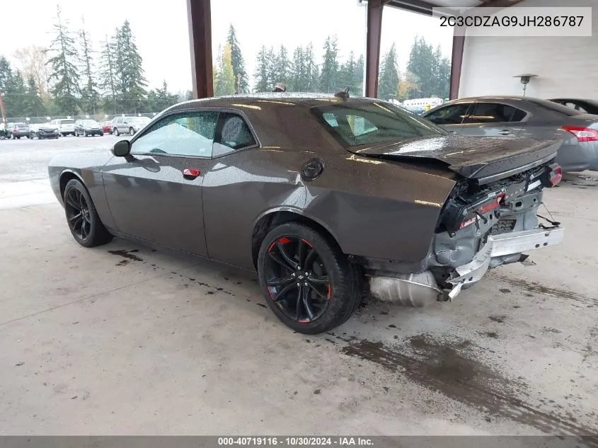 2018 Dodge Challenger Sxt Plus VIN: 2C3CDZAG9JH286787 Lot: 40719116