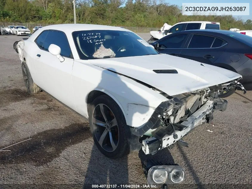 2018 Dodge Challenger Sxt VIN: 2C3CDZAG9JH263087 Lot: 40732137