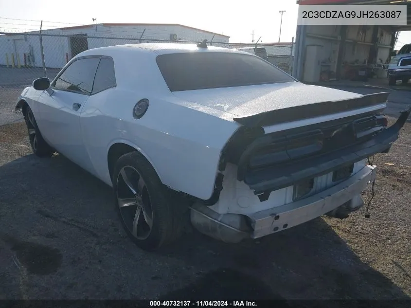 2018 Dodge Challenger Sxt VIN: 2C3CDZAG9JH263087 Lot: 40732137