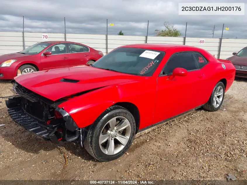 2018 Dodge Challenger Sxt VIN: 2C3CDZAG1JH200176 Lot: 40737124