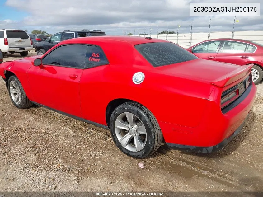 2018 Dodge Challenger Sxt VIN: 2C3CDZAG1JH200176 Lot: 40737124