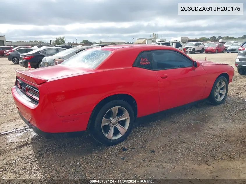 2018 Dodge Challenger Sxt VIN: 2C3CDZAG1JH200176 Lot: 40737124