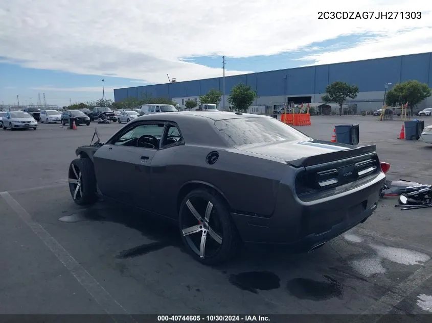 2C3CDZAG7JH271303 2018 Dodge Challenger Sxt