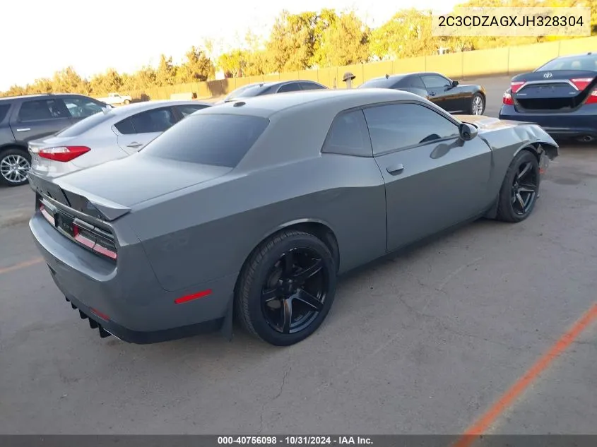 2018 Dodge Challenger Sxt VIN: 2C3CDZAGXJH328304 Lot: 40756098