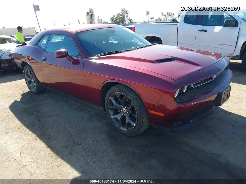 2018 Dodge Challenger Sxt Plus VIN: 2C3CDZAG1JH328269 Lot: 40760174