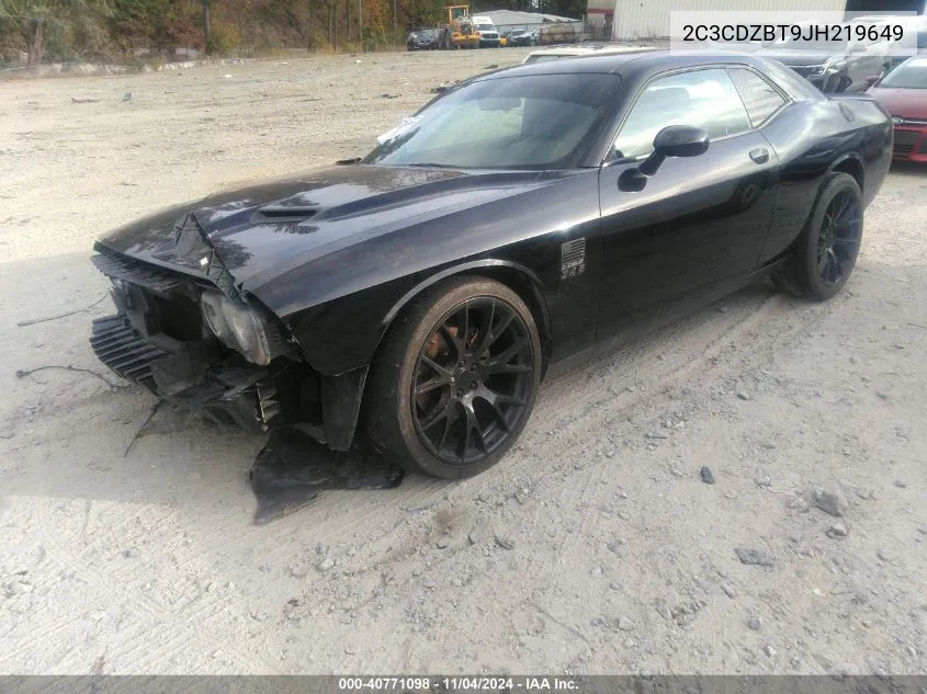 2018 Dodge Challenger R/T Plus VIN: 2C3CDZBT9JH219649 Lot: 40771098