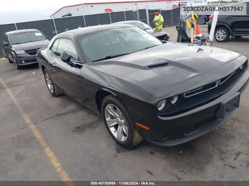 2018 Dodge Challenger Sxt VIN: 2C3CDZAG8JH317947 Lot: 40780998