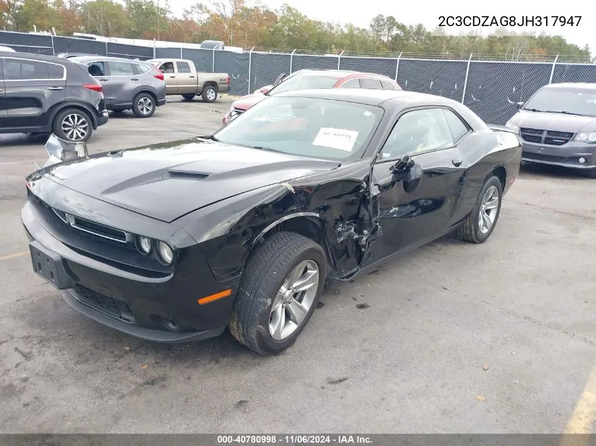 2018 Dodge Challenger Sxt VIN: 2C3CDZAG8JH317947 Lot: 40780998