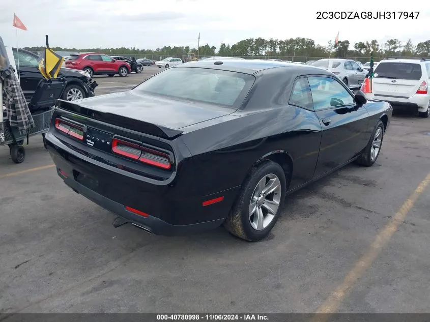 2018 Dodge Challenger Sxt VIN: 2C3CDZAG8JH317947 Lot: 40780998