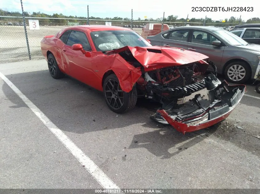 2018 Dodge Challenger R/T VIN: 2C3CDZBT6JH228423 Lot: 40781217