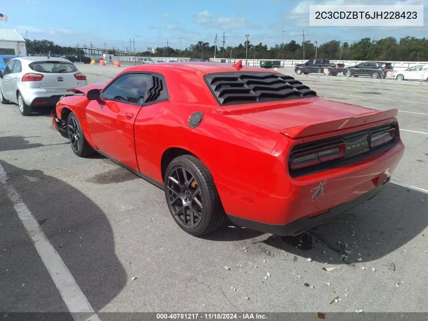 2018 Dodge Challenger R/T VIN: 2C3CDZBT6JH228423 Lot: 40781217