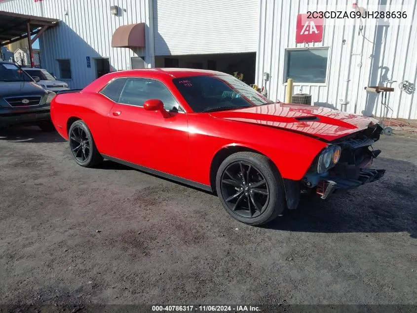 2018 Dodge Challenger Sxt VIN: 2C3CDZAG9JH288636 Lot: 40786317