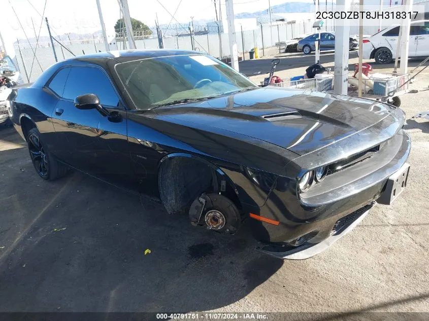 2018 Dodge Challenger R/T VIN: 2C3CDZBT8JH318317 Lot: 40791751