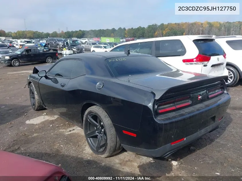 2018 Dodge Challenger Srt Hellcat VIN: 2C3CDZC95JH127750 Lot: 40809992