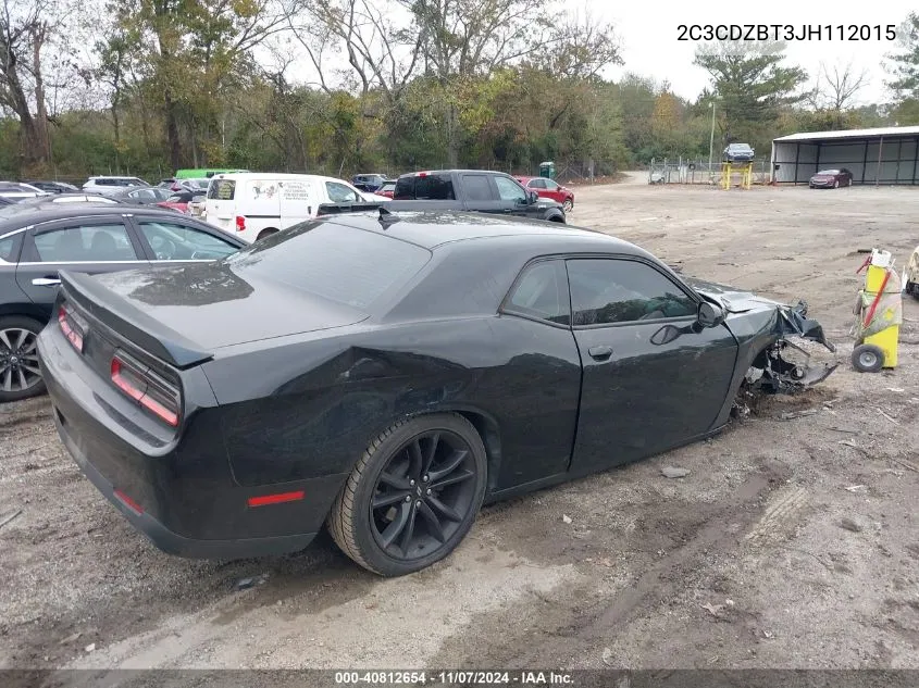 2018 Dodge Challenger R/T VIN: 2C3CDZBT3JH112015 Lot: 40812654