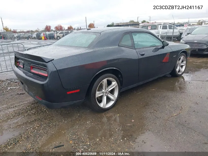 2018 Dodge Challenger R/T VIN: 2C3CDZBT2JH241167 Lot: 40820689