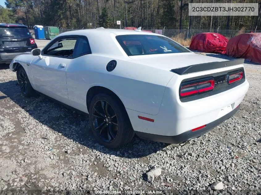 2C3CDZBT3JH302770 2018 Dodge Challenger R/T Plus