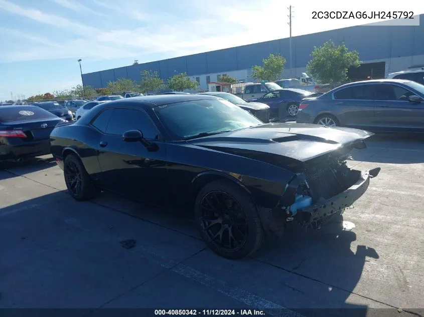 2018 Dodge Challenger Sxt VIN: 2C3CDZAG6JH245792 Lot: 40850342