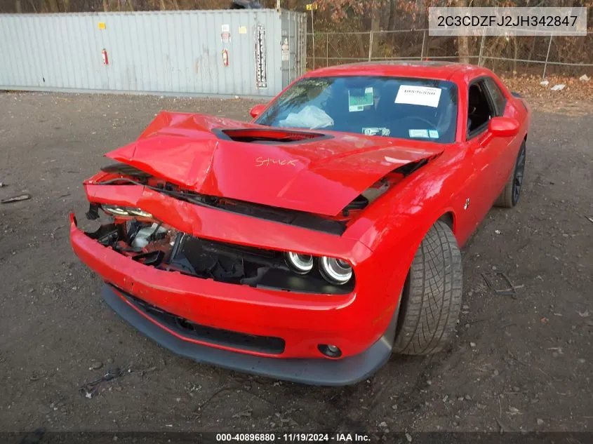 2018 Dodge Challenger 392 Hemi Scat Pack Shaker VIN: 2C3CDZFJ2JH342847 Lot: 40896880