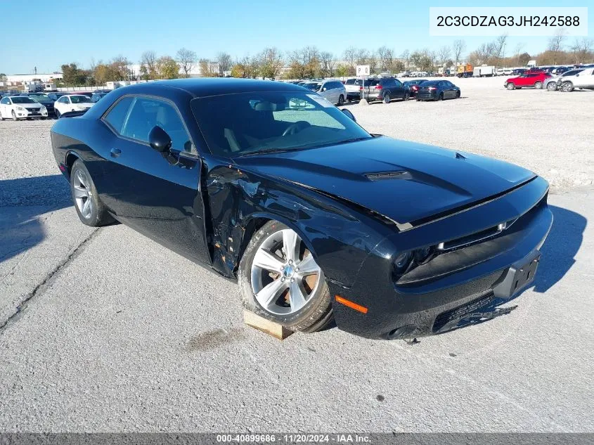 2018 Dodge Challenger Sxt VIN: 2C3CDZAG3JH242588 Lot: 40899686