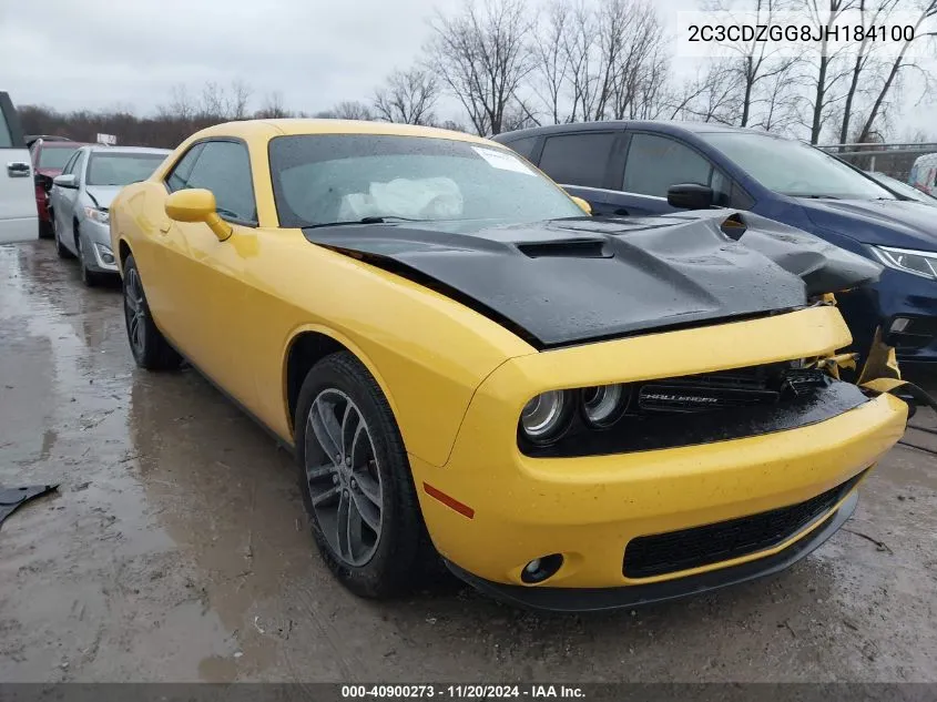 2018 Dodge Challenger Gt Awd VIN: 2C3CDZGG8JH184100 Lot: 40900273