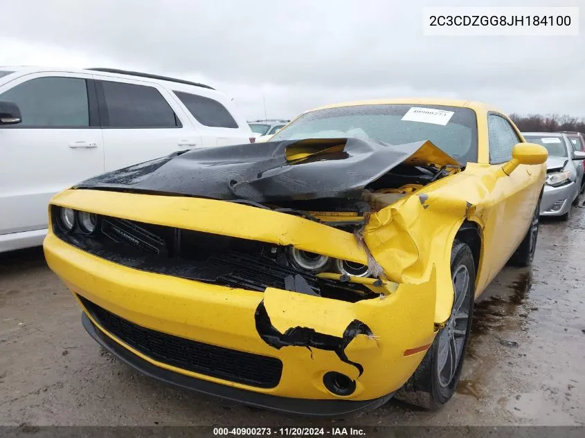 2018 Dodge Challenger Gt Awd VIN: 2C3CDZGG8JH184100 Lot: 40900273