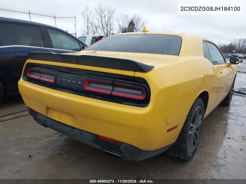 2018 Dodge Challenger Gt Awd VIN: 2C3CDZGG8JH184100 Lot: 40900273