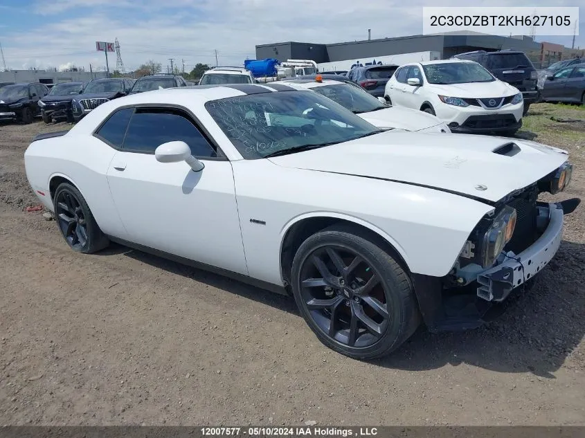 2C3CDZBT2KH627105 2019 Dodge Challenger R/T