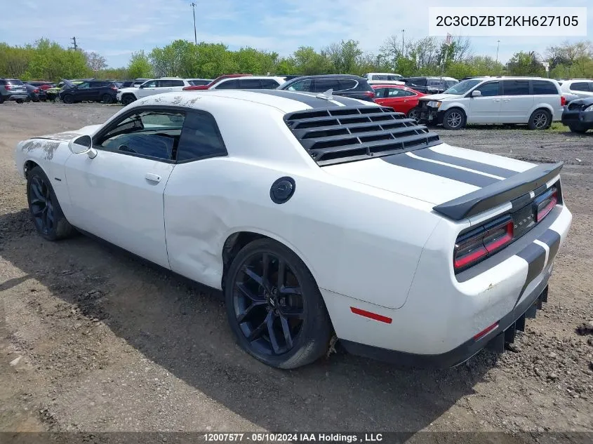 2C3CDZBT2KH627105 2019 Dodge Challenger R/T