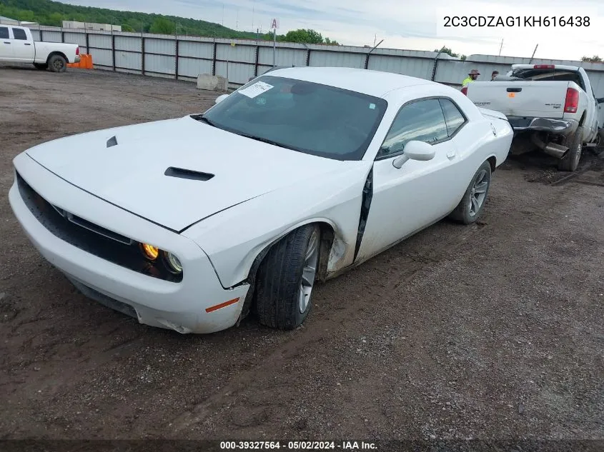 2019 Dodge Challenger Sxt VIN: 2C3CDZAG1KH616438 Lot: 39327564