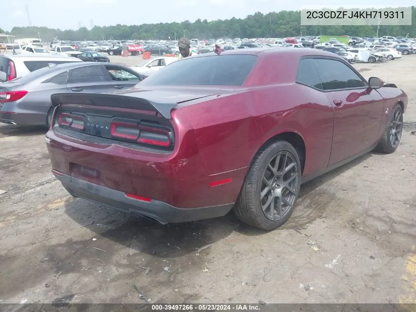 2019 Dodge Challenger R/T Scat Pack VIN: 2C3CDZFJ4KH719311 Lot: 39497266