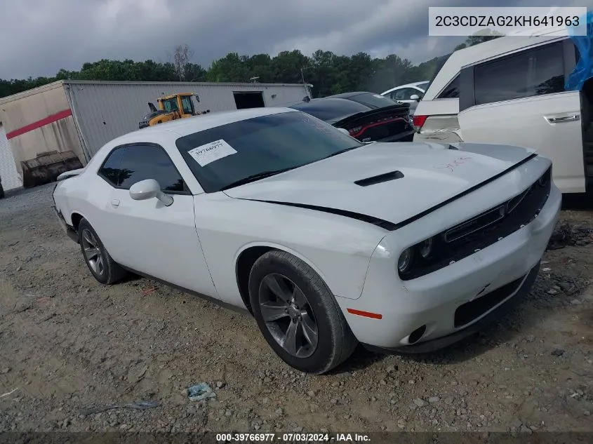 2019 Dodge Challenger Sxt VIN: 2C3CDZAG2KH641963 Lot: 39766977