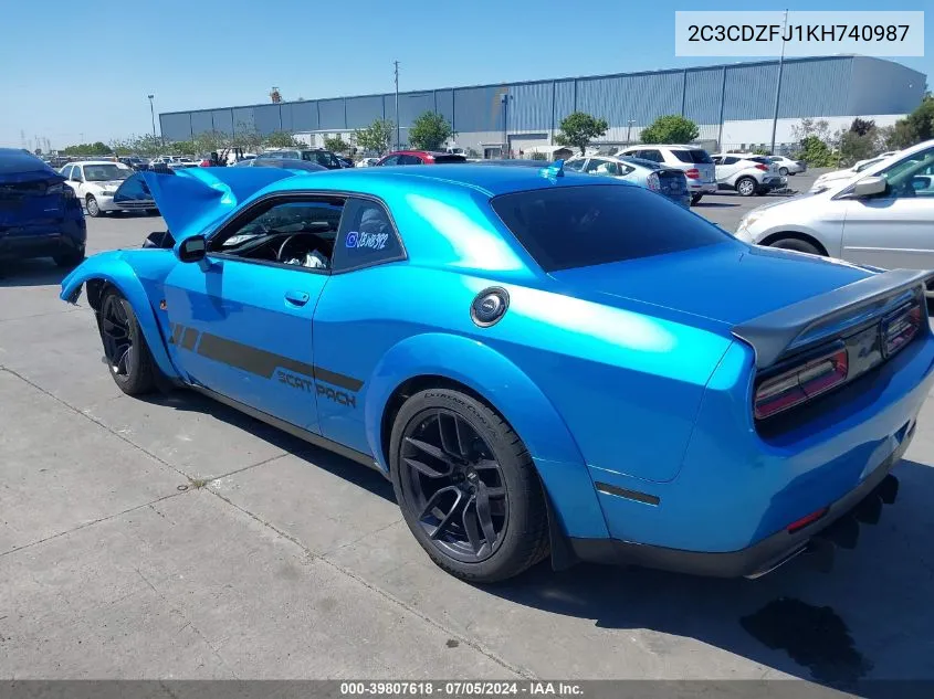 2C3CDZFJ1KH740987 2019 Dodge Challenger R/T Scat Pack Widebody