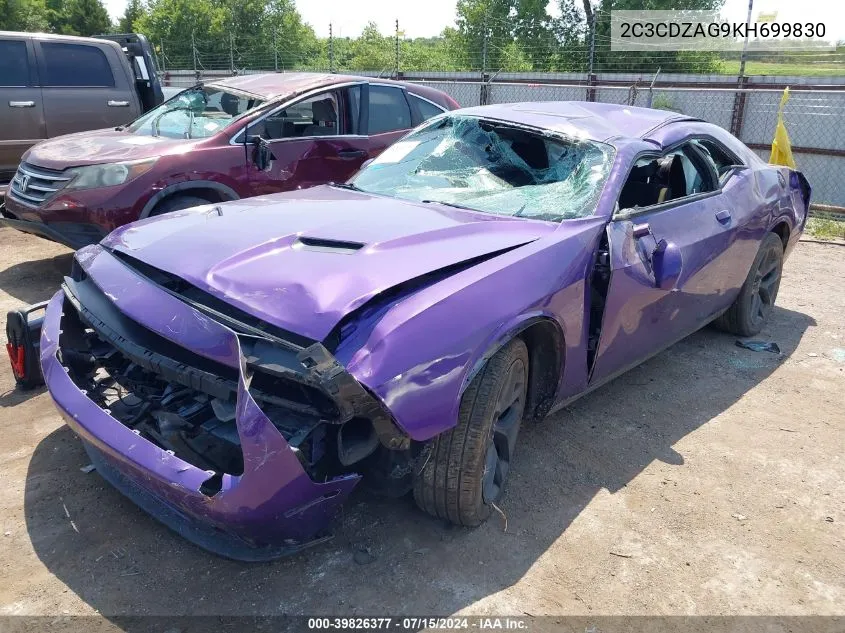 2019 Dodge Challenger Sxt VIN: 2C3CDZAG9KH699830 Lot: 39826377