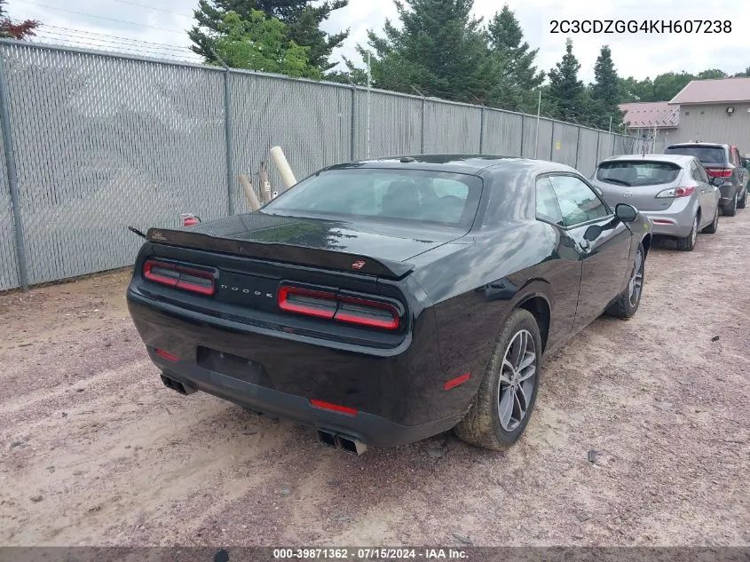 2C3CDZGG4KH607238 2019 Dodge Challenger Sxt Awd