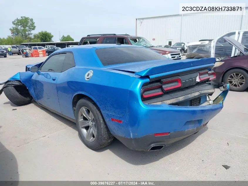 2019 Dodge Challenger Sxt VIN: 2C3CDZAG8KH733871 Lot: 39876227