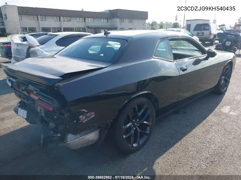 2C3CDZJG9KH540435 2019 Dodge Challenger Gt