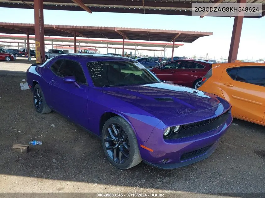 2019 Dodge Challenger Sxt VIN: 2C3CDZAG8KH548624 Lot: 39883245