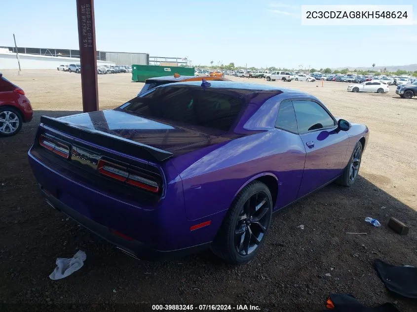 2C3CDZAG8KH548624 2019 Dodge Challenger Sxt