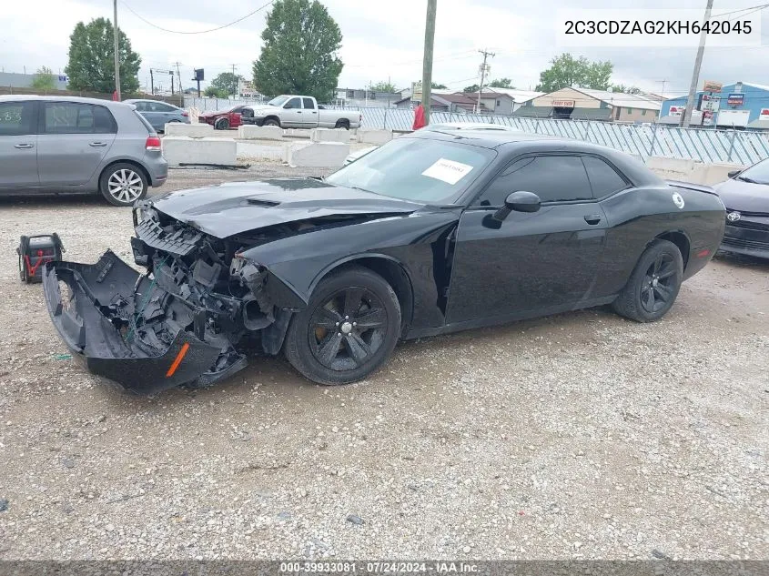 2019 Dodge Challenger Sxt VIN: 2C3CDZAG2KH642045 Lot: 39933081