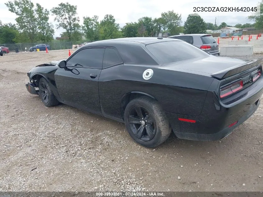 2C3CDZAG2KH642045 2019 Dodge Challenger Sxt