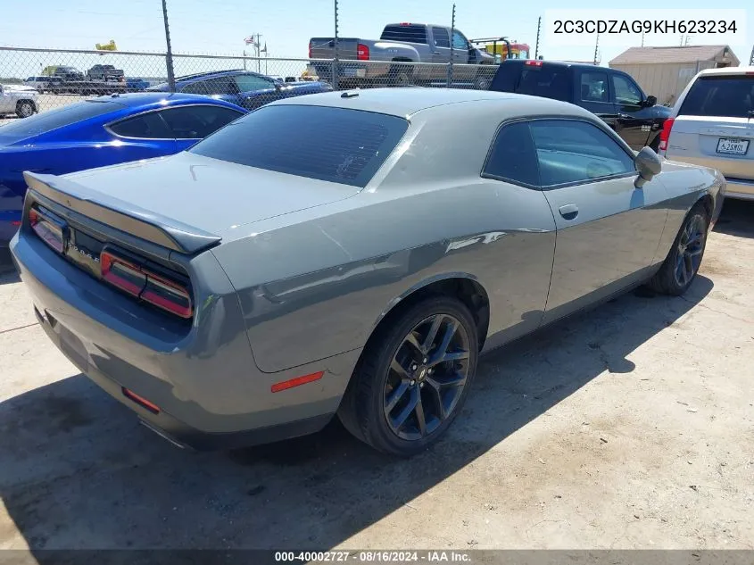 2019 Dodge Challenger Sxt VIN: 2C3CDZAG9KH623234 Lot: 40002727