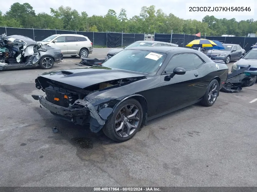 2C3CDZJG7KH540546 2019 Dodge Challenger Gt