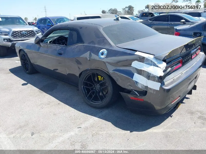 2C3CDZJG0KH756397 2019 Dodge Challenger Gt