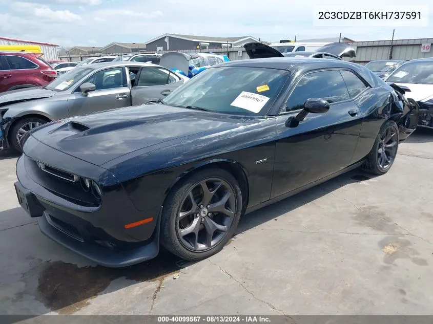 2019 Dodge Challenger R/T VIN: 2C3CDZBT6KH737591 Lot: 40099567