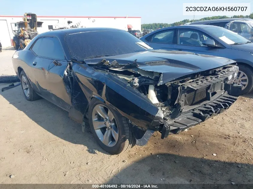 2C3CDZAG6KH560707 2019 Dodge Challenger Sxt